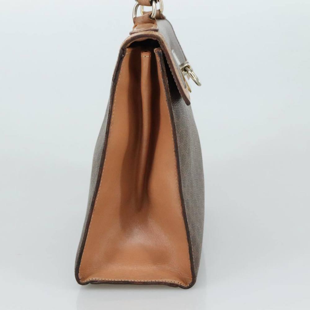 CELINE Macadam Canvas Hand Bag PVC Leather 2way Brown Auth bs21088 - Picture 3 of 16